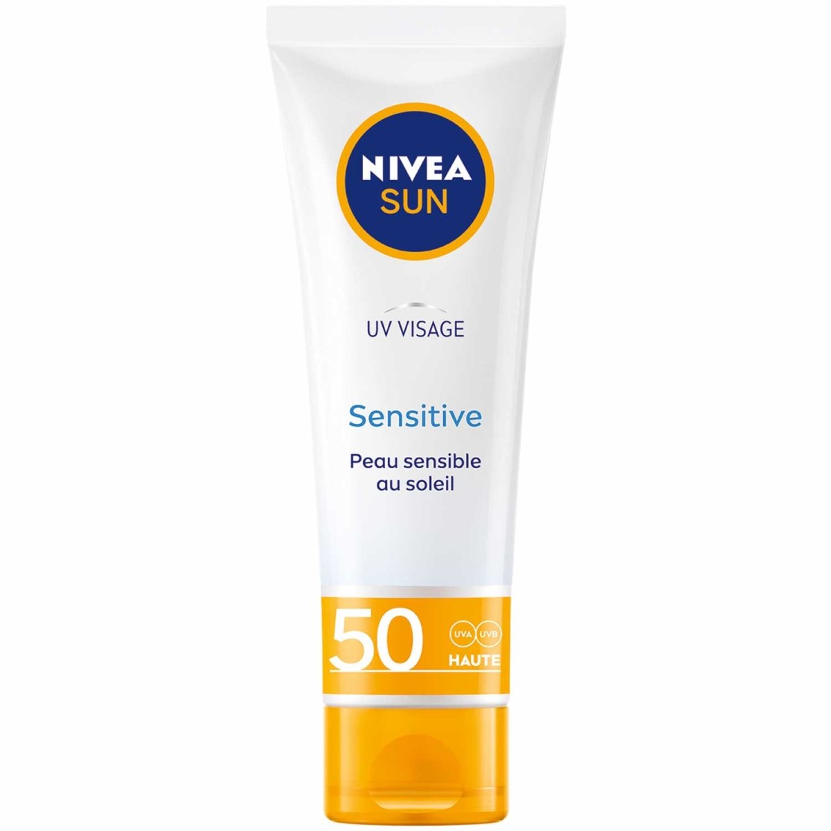 NIVEA SUN, Ecran Solaire UV Visage, Sensitive, SPF 50, 50ml - Nivea | BeautyForYou.ma