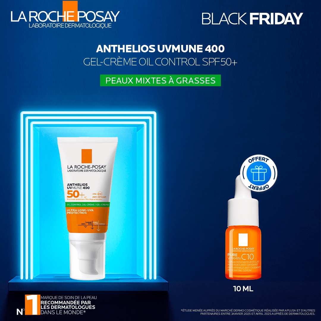 anthelios oil control uvmune 400 invisible = sérum vit c 10ml - La Roche-Posay | BeautyForYou.ma