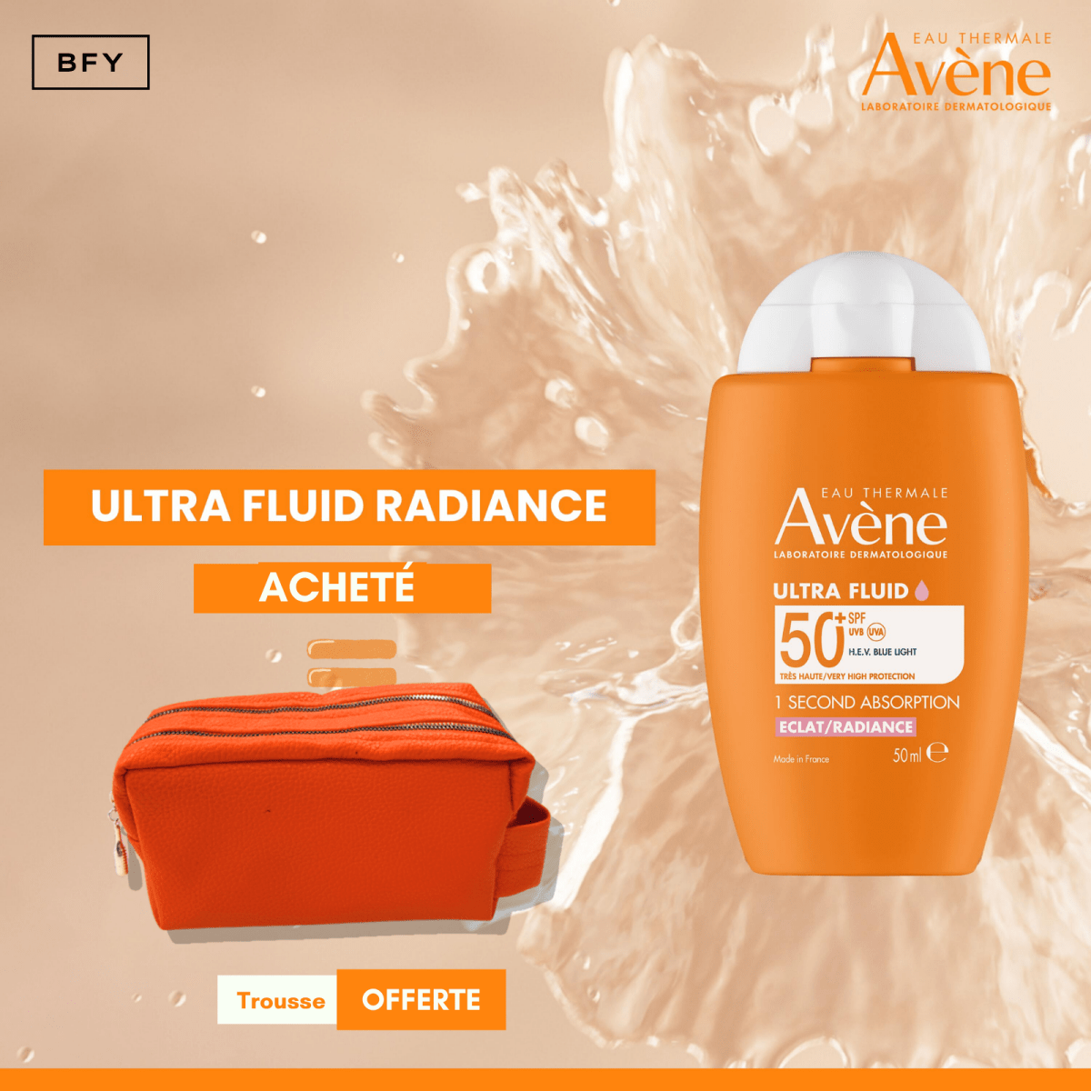Avène Ultra Fluid Éclat Radiance SPF50+ = Trousse Premium - Avène | BeautyForYou.ma