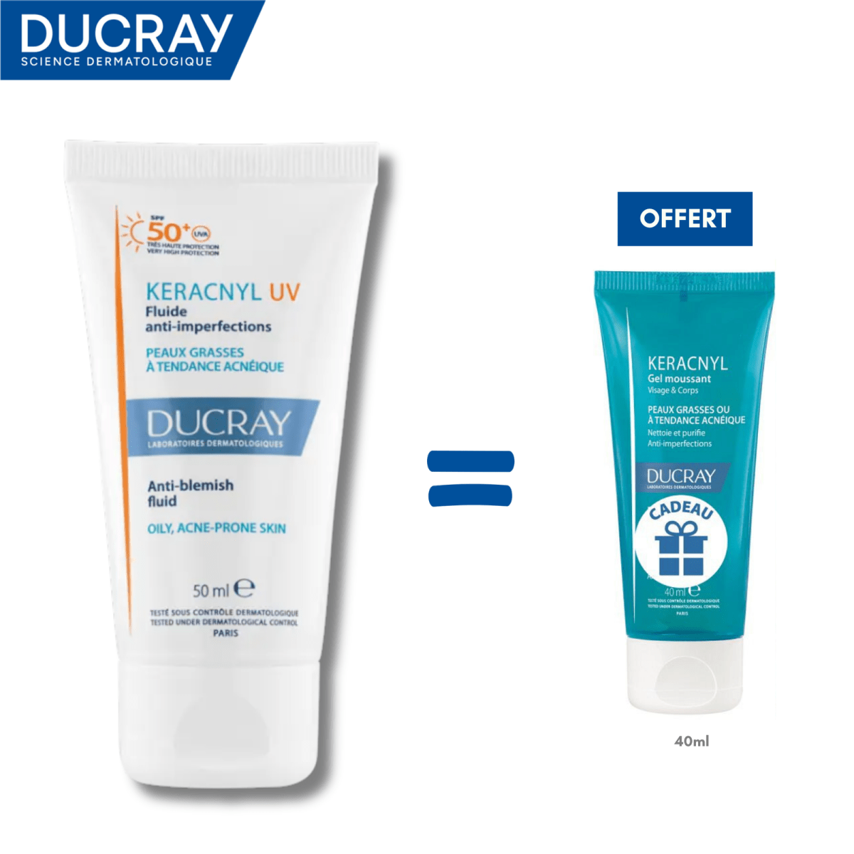 Ducray Fluide anti-imperfections KERACNYL UV - DUCRAY | BeautyForYou.ma
