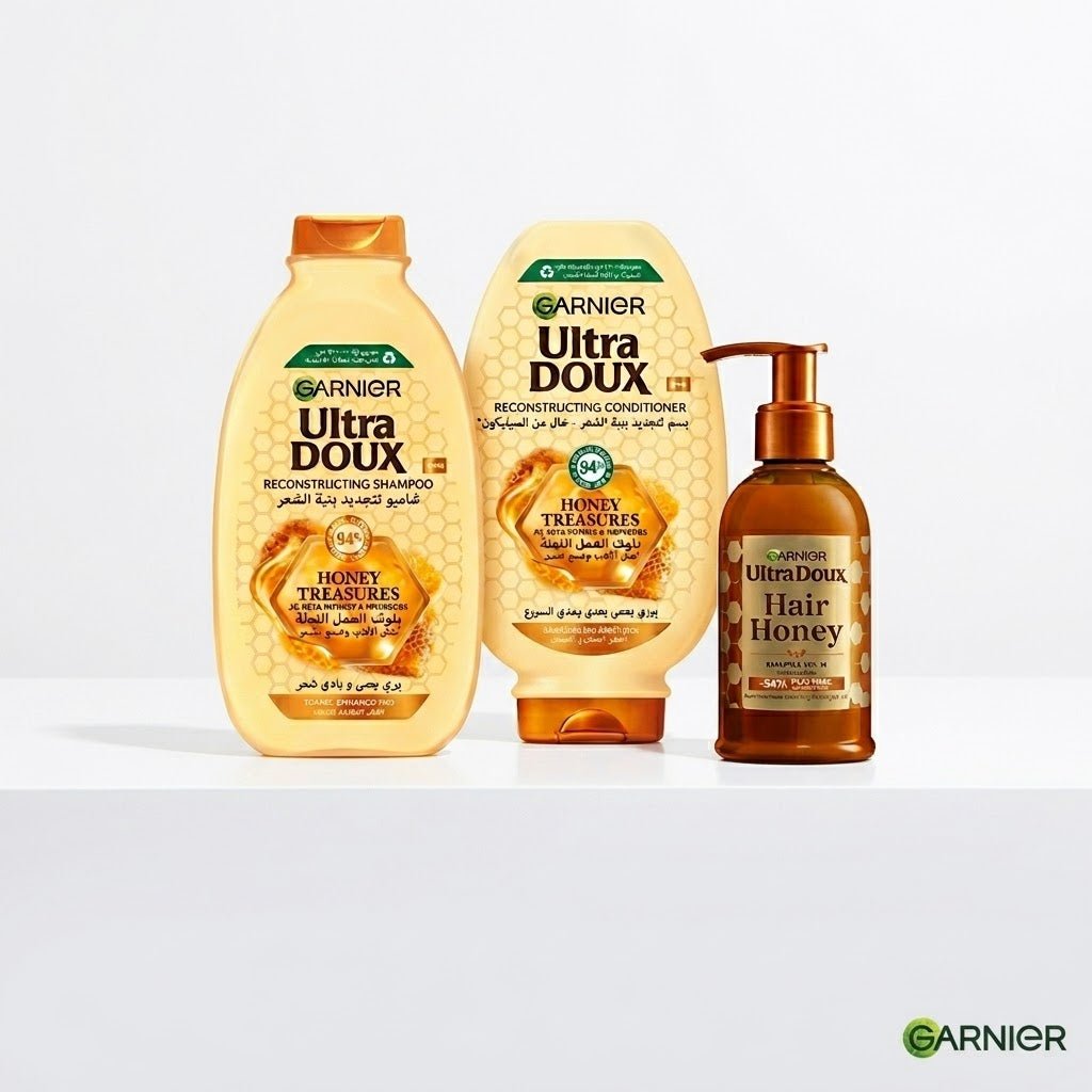 Garnier routine Honey : Shampoing + Après shampoing +Sérum - Garnier | BeautyForYou.ma