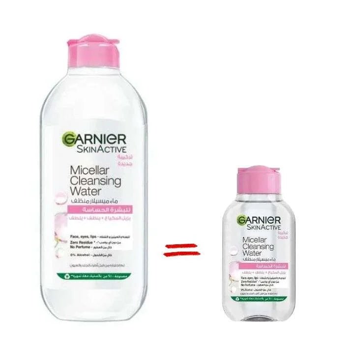 GARNIER SKIN ACTIVE SOLUTION MICELLAIRE NETTOYANTE 400 ML + FORMAT 100 ML - Garnier | BeautyForYou.ma