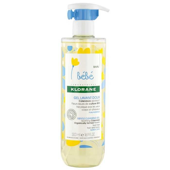Klorane - Gel lavant doux au Calendula apaisant - Bébé - Corps et cheveux - Peau normale 500 ml - GZ000682