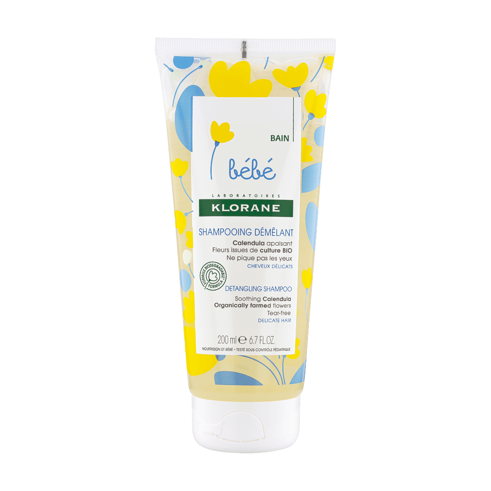 Klorane - Shampoing démêlant au Calendula apaisant - Bébé - Cheveux délicats 200 ml - GZ000681