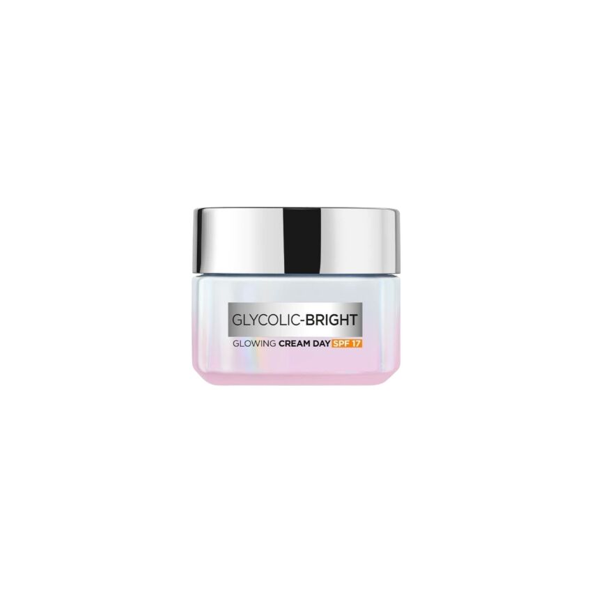 L'Oreal Paris Crème Jour Glycolic-Bright avec SPF17 à base d’acide glycolique pour une peau lisse, éclatante et uniforme – 50 ml - L'Oréal Paris | BeautyForYou.ma