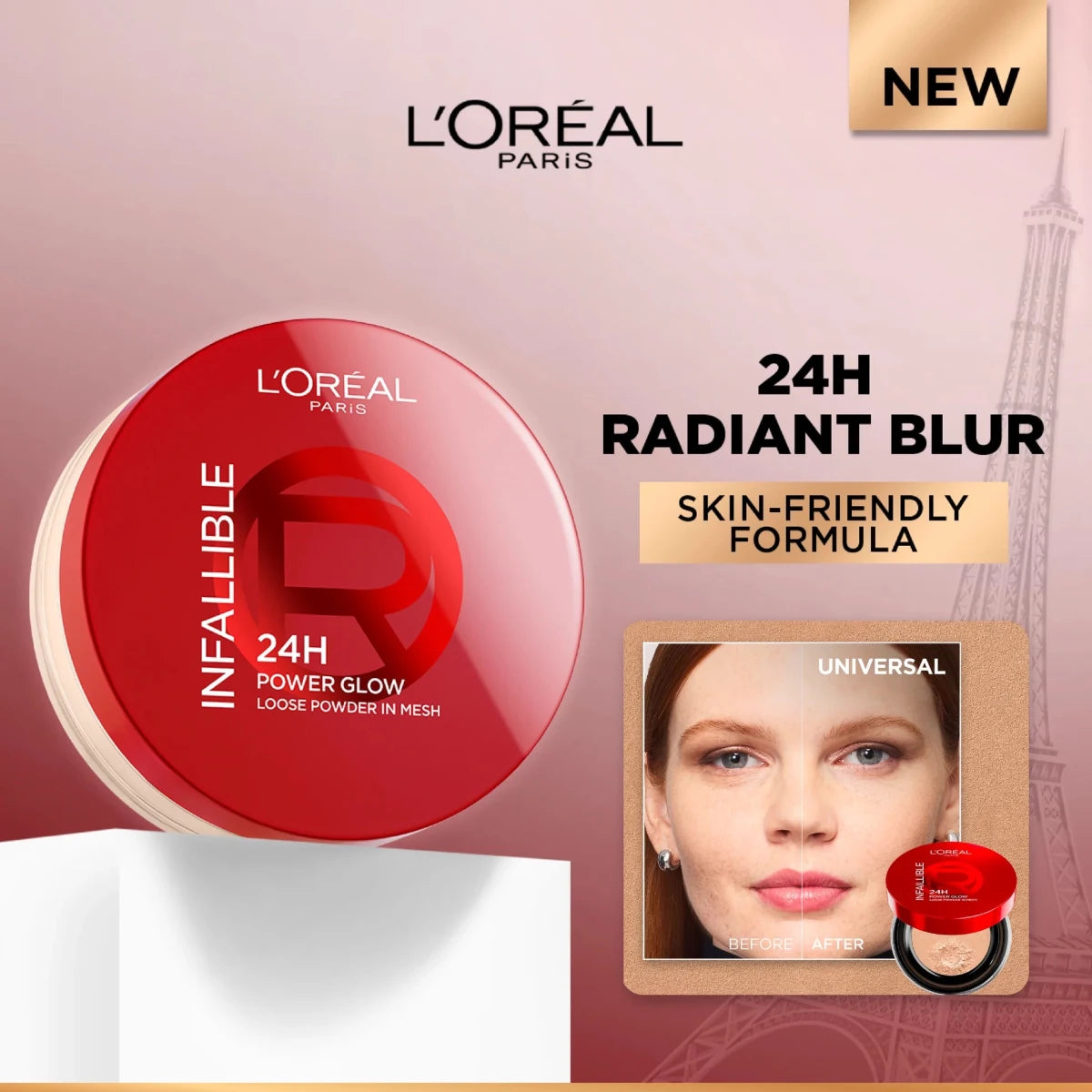 L'OREAL PARIS INFAILLIBLE POUDRE LIBRE POWER GLOW 24H UNIVERSAL - L'Oréal Paris | BeautyForYou.ma