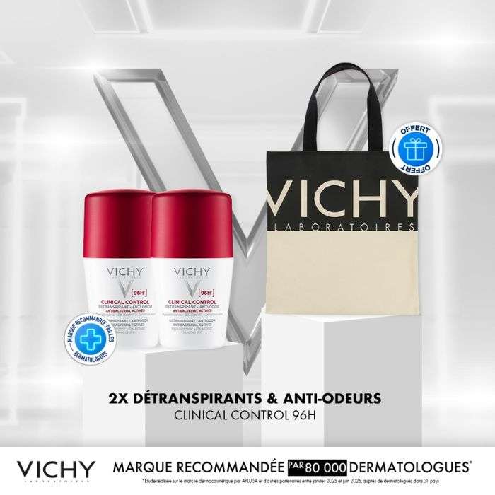 LOT 2 VICHY CLINICAL CONTROL DETRANSPIRANT EXCESSIVE 96 H protection anti-transpiration - Vichy | BeautyForYou.ma
