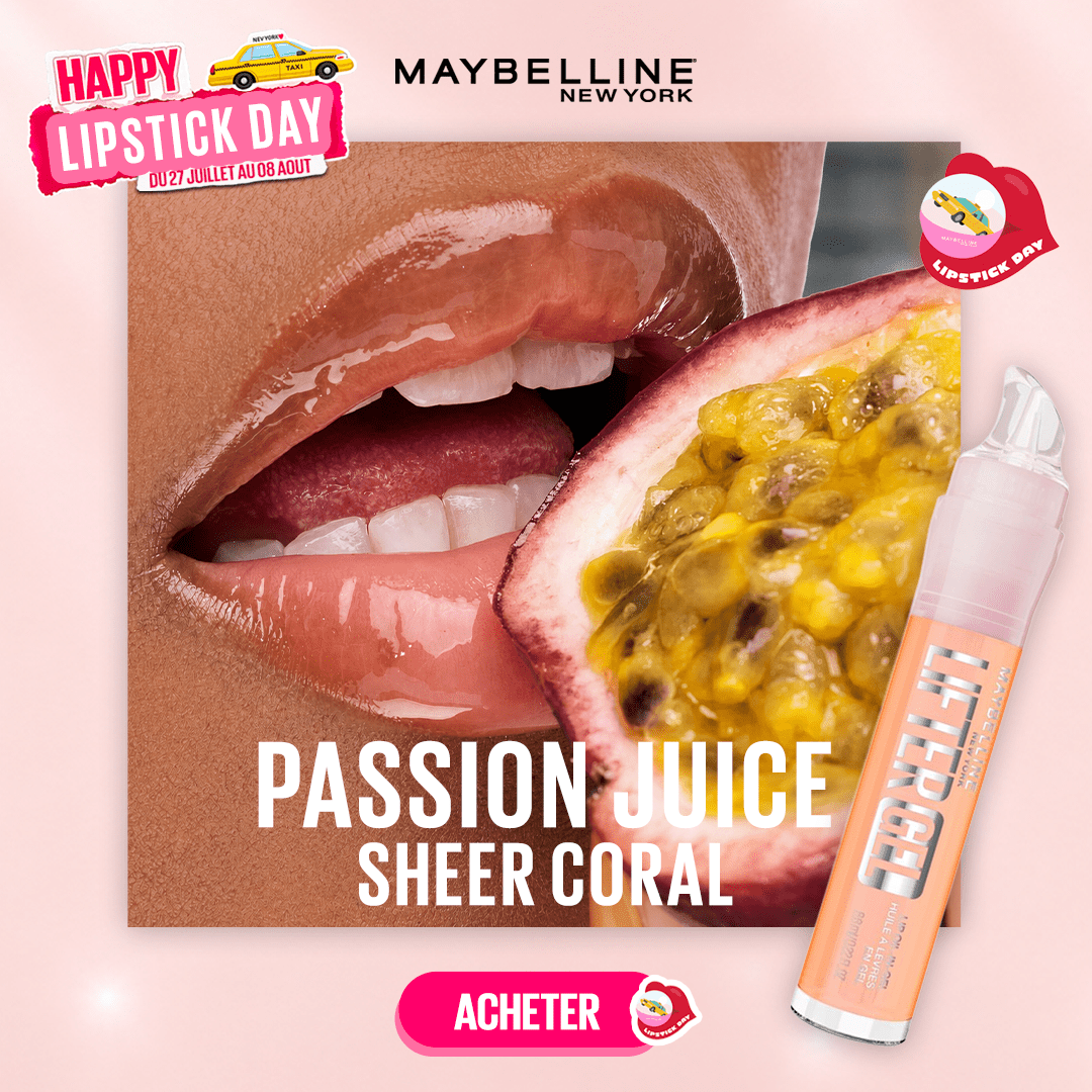 Maybelline Lifter Gel - Brillant à Lèvres Huile en Gel - Brillance Effet Miroir & Lèvres Rebondies - Hydratation 24H - Pen Twist Précis - Teinte : 003 - Passion Fruit - 6,6 ml - Maybelline | BeautyForYou.ma