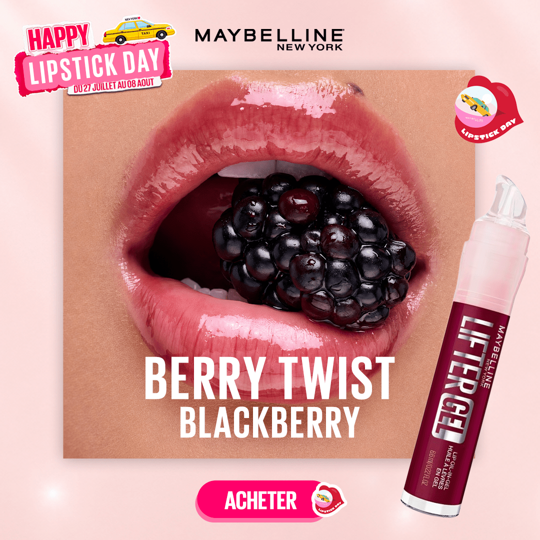 Maybelline Lifter Gel Brillant Lèvres Hydratation 24H Berry Twist - Maybelline | BeautyForYou.ma