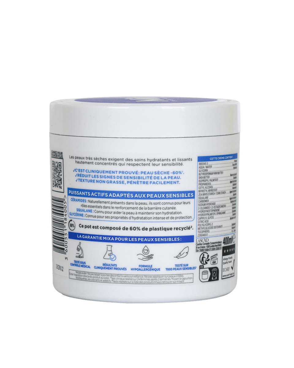Mixa Crème Céramide Protection - Visage, Corps, Mains 400ml - Mixa | BeautyForYou.ma