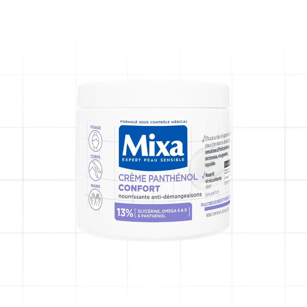 Mixa Crème Panthénol Confort - Visage, Corps, Mains 400ml - Mixa | BeautyForYou.ma