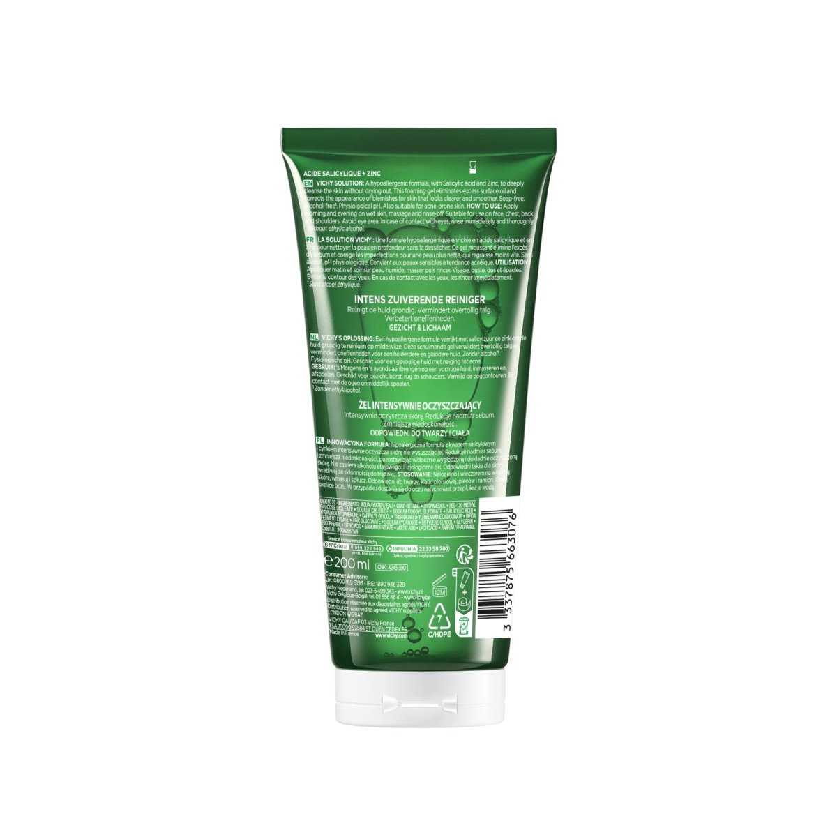NORMADERM PHYTOSOLUTION GEL PURIFIANT 200ML - Vichy | BeautyForYou.ma