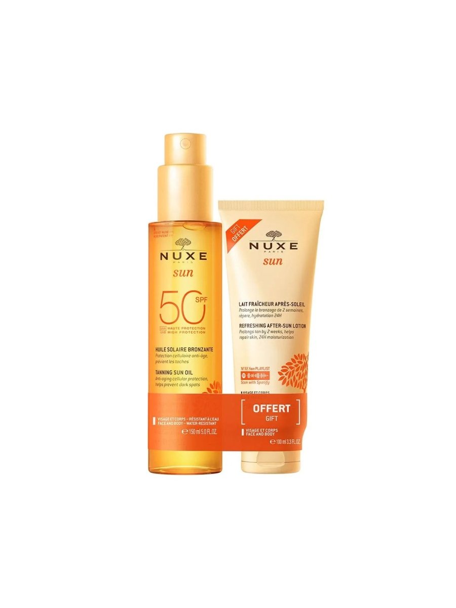 NUXE SUN Solaire Délicieux Haute Protection SPF50 = Lait après-soleil 100ml offert - Nuxe | BeautyForYou.ma