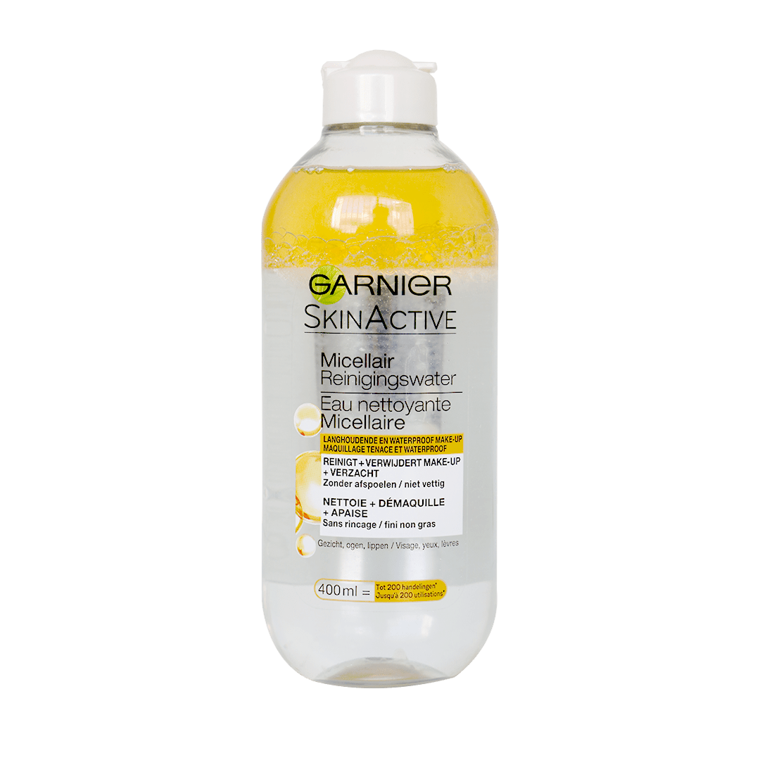 GARNIER Skin Active - Biphase Micellaire - Tout - en - 1 - Nettoie, Démaquille & Apaise - Visage, Yeux, Lèvres - Enrichie En Micelles & Huiles - Vegan & Cruelty Free - Tous Types de Peaux - 400 m - 3600541744424