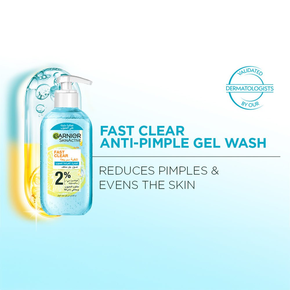 Skin Active Fast Clear Scrub –GEL NETTOYANT ANTI ACNE 200ML - 3600542528115