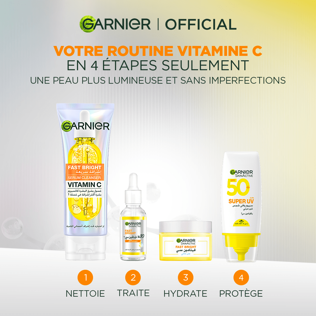 GARNIER FAST BRIGHT SERUM CLEANSER 100ML - Garnier | BeautyForYou.ma