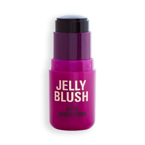 Revolution Jelly Blush Stick Lip and Cheek Stain Cherry Red - 5057566857338