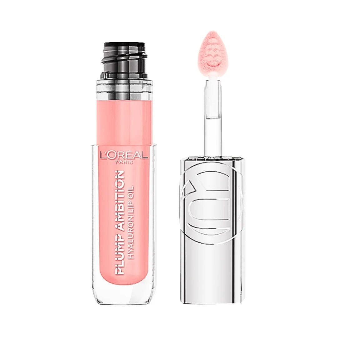 L'Oréal Paris - Gloss Hyaluron Lip Oil - Lèvres Hydratées et Repulpées Instantanément - Enrichi en Acide Hyaluronique - Plump Ambition - Teinte : 201 Milky Nu - 3600524172725