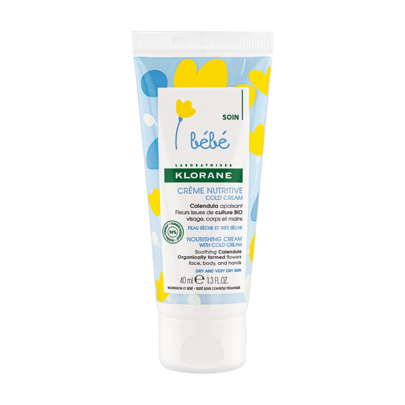 Klorane Bébé – Crème Nutritive au Cold Cream & Calendula – Peaux Sèches à Très Sèches - GZ000777
