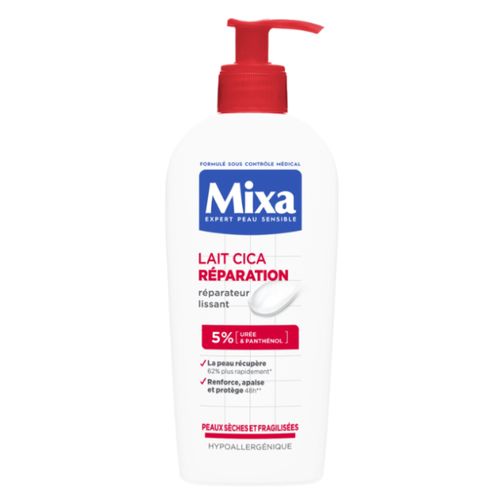 Mixa Expert Peau Sensible - Lait Cica Réparation - Réparation Effet Longue Durée - Peaux Sèches et Rugueuses - Hypoallergénique - 250ml - 3600551135793