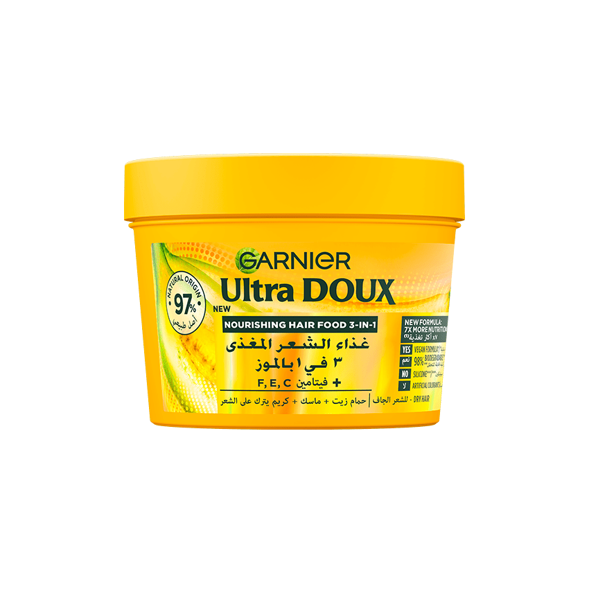 Garnier - Ultra doux Hair Food - Masque Nourrissant à la Banane - Pour Cheveux Secs - 390 ml - Garnier | BeautyForYou.ma