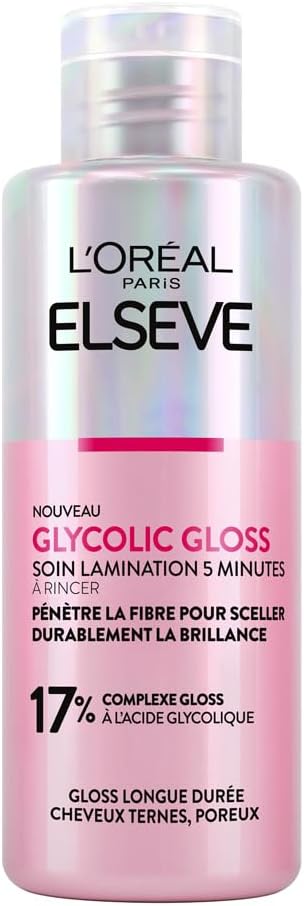 L'Oréal Paris Elseve Glycolic Gloss Masque Capillaire pour Cheveux Ternes, 200 ml - 3600524128456