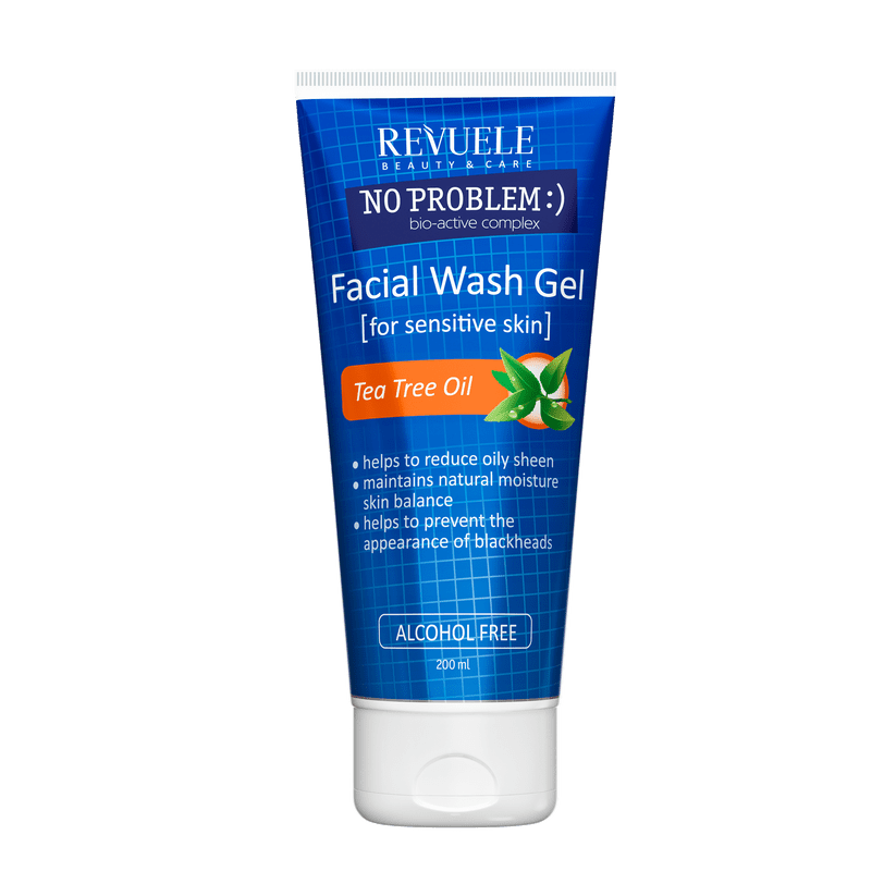 REVUELE NO PROBLEM FACIAL WASH GEL TEA TREE OIL, 200 ml - Revuele | BeautyForYou.ma