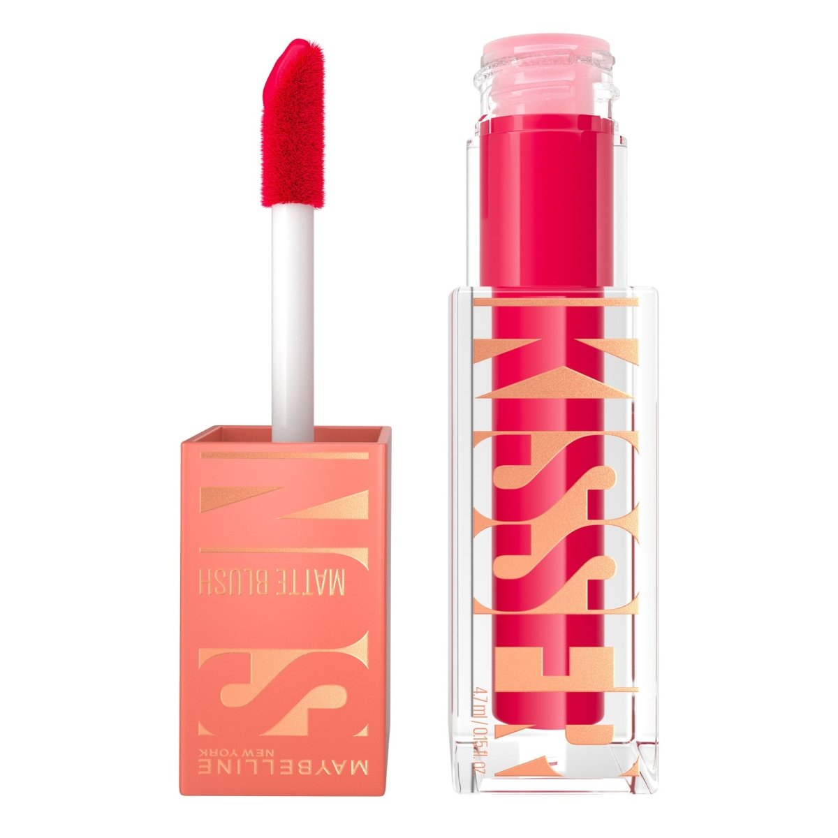 Maybelline New York - Blush Liquide 3 - en - 1 - Fini Mat Glowy - Fard à Joues, Highlighter et Bronzer - Sunkisser Hazy Matte - Teinte : 31 Hot Pink Summer - 4,7 ml - 3600531694197
