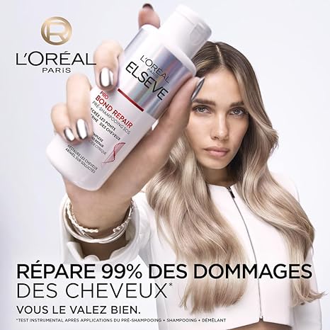 L’Oréal Paris – Pré - Shampooing Réparateur SOS pour Cheveux Abîmés & Sur - Sollicités – Complexe à l’Acide Citrique – Protocole de Soin Capillaire – Elseve Pro Bond Repair – 200 ml - 3600524074562