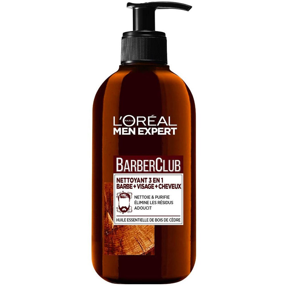 L’Oréal Men Expert – Barber Club 3 en 1 nettoyant cheveux, visage et barbe – 200 ml - 3600523548071
