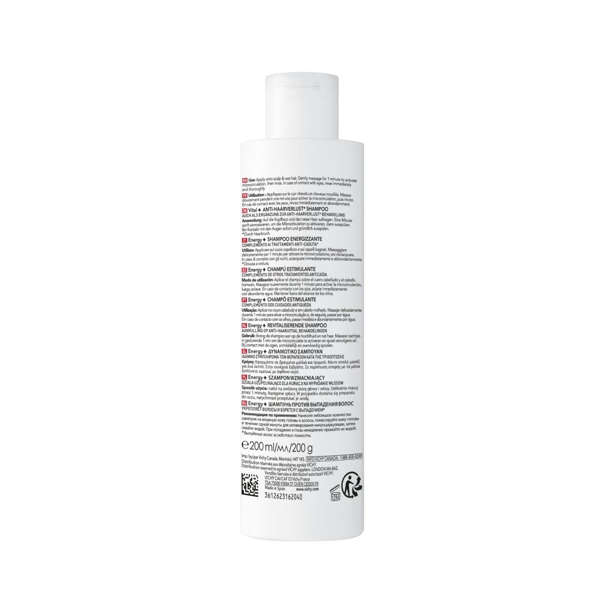 VICHY DERCOS ENERGY+ SHAMPOOING 200ML - Vichy Dercos | BeautyForYou.ma