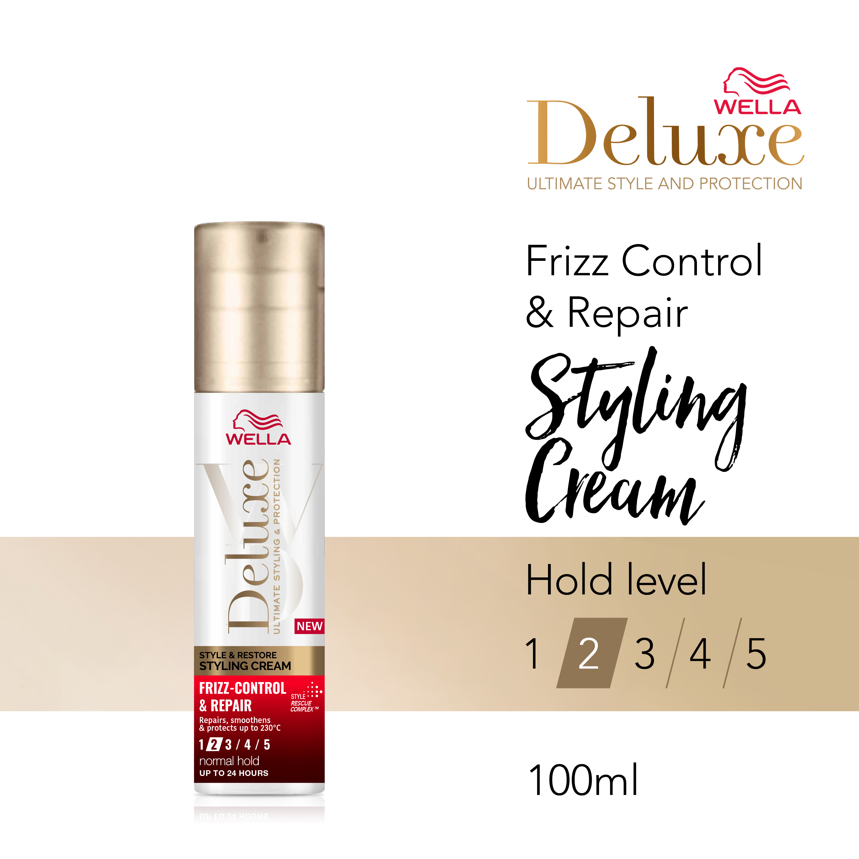 WELLA DELUXE PLEX – Crème Coiffante Anti-Frisottis & Réparation 100ML