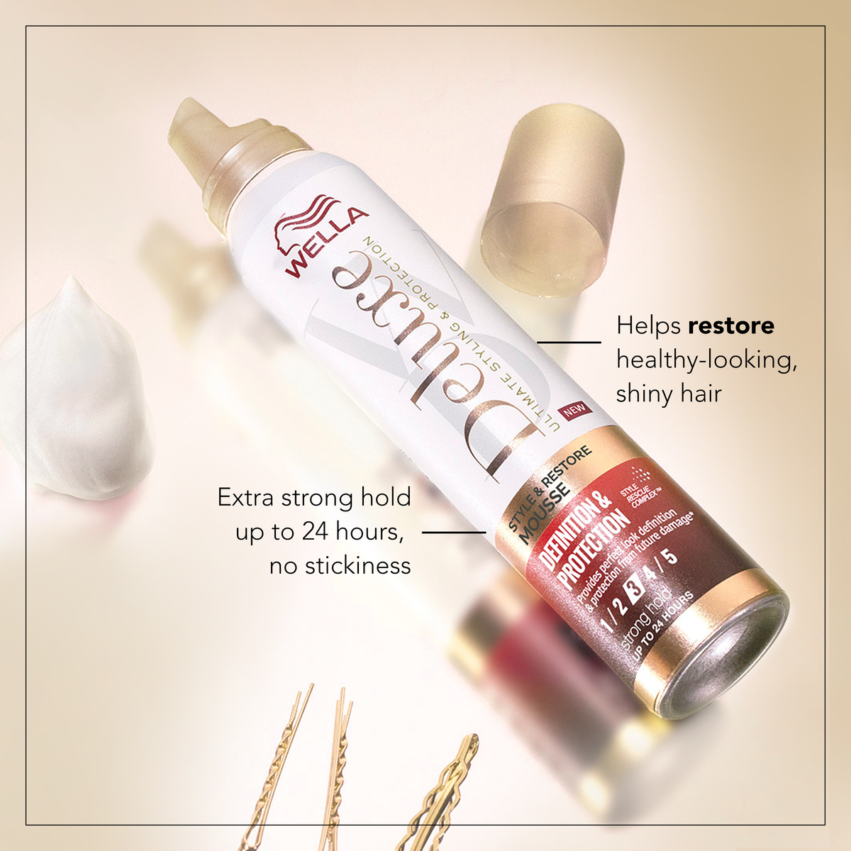 WELLA DELUXE PLEX – Mousse Définition & Protection 200ML