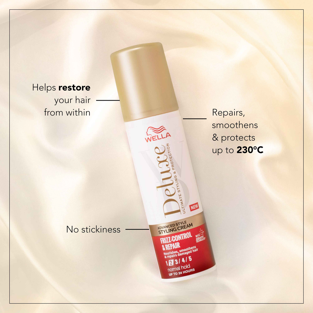 WELLA DELUXE PLEX – Crème Coiffante Anti-Frisottis & Réparation 100ML