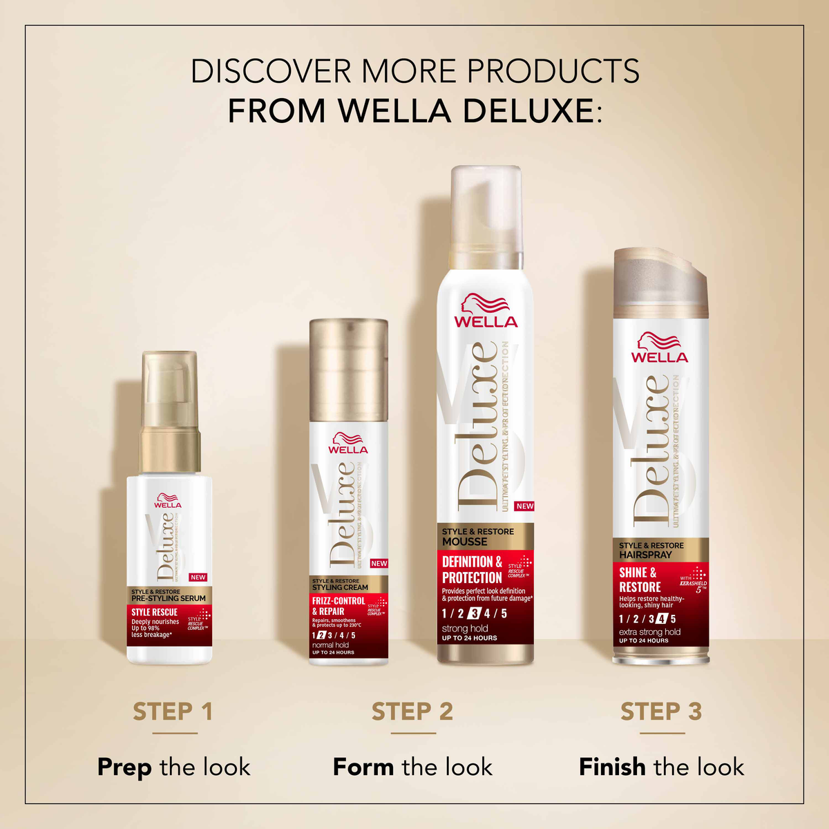 WELLA DELUXE PLEX – Mousse Définition & Protection 200ML