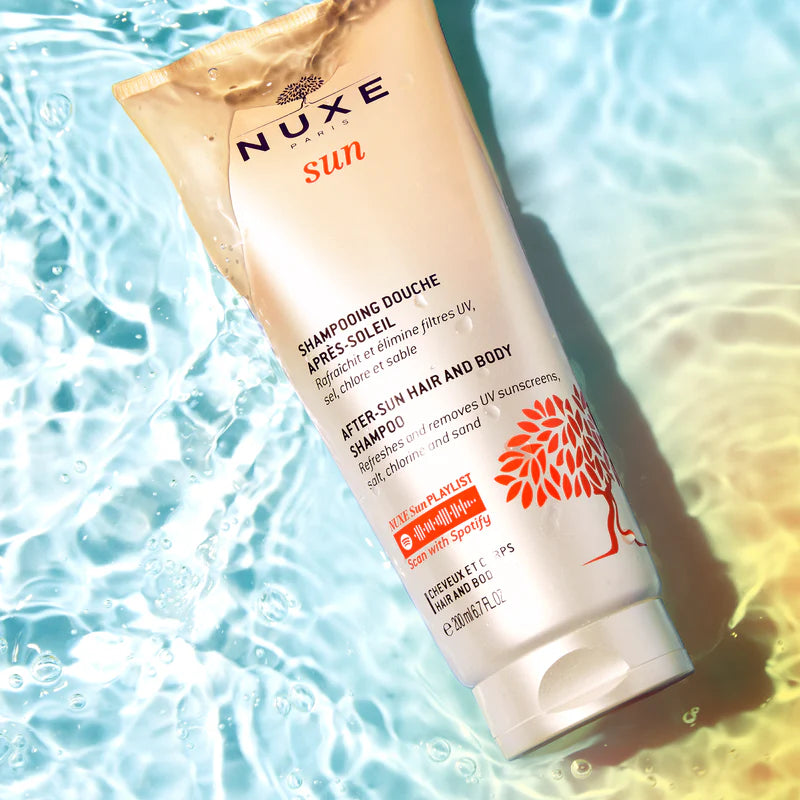 NUXE Duo Spray Solaire Délicieux Haute Protection SPF50 et Shampooing Douche après-soleil 100ml offert