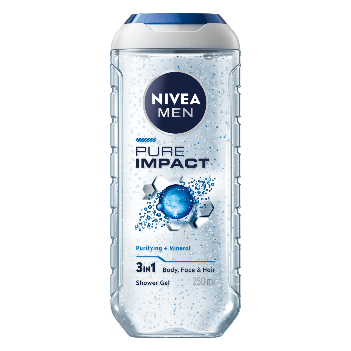 NIVEA MEN, Gel douche, Pure Impact, 250ml - Nivea | BeautyForYou.ma