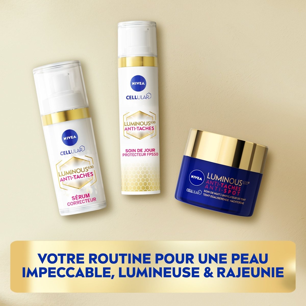 NIVEA Soin de jour anti - taches SPF 50 LUMINOUS 630 40ml - Nivea | BeautyForYou.ma