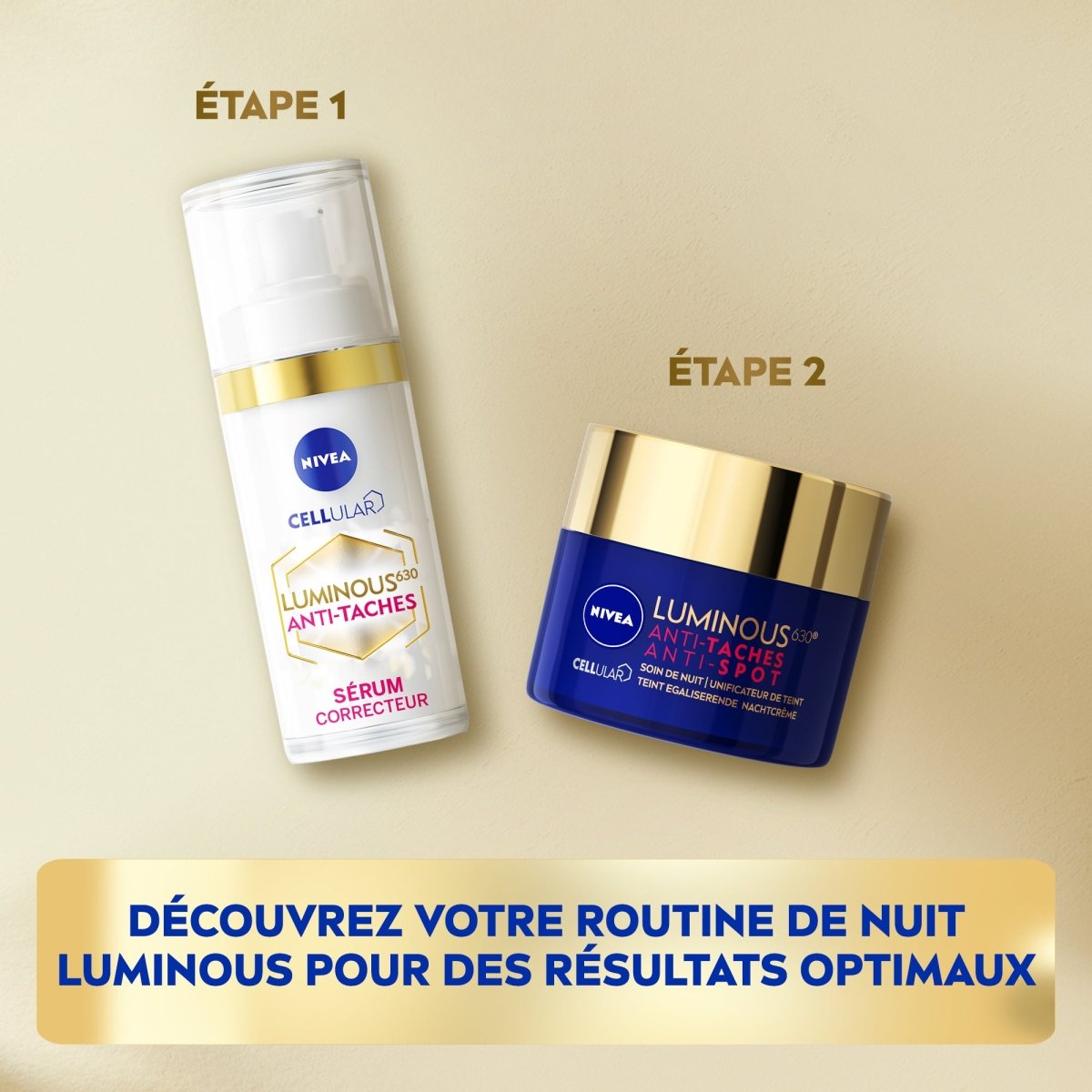 NIVEA Soin de nuit unificateur de teint LUMINOUS 630 - 50ML - Nivea | BeautyForYou.ma