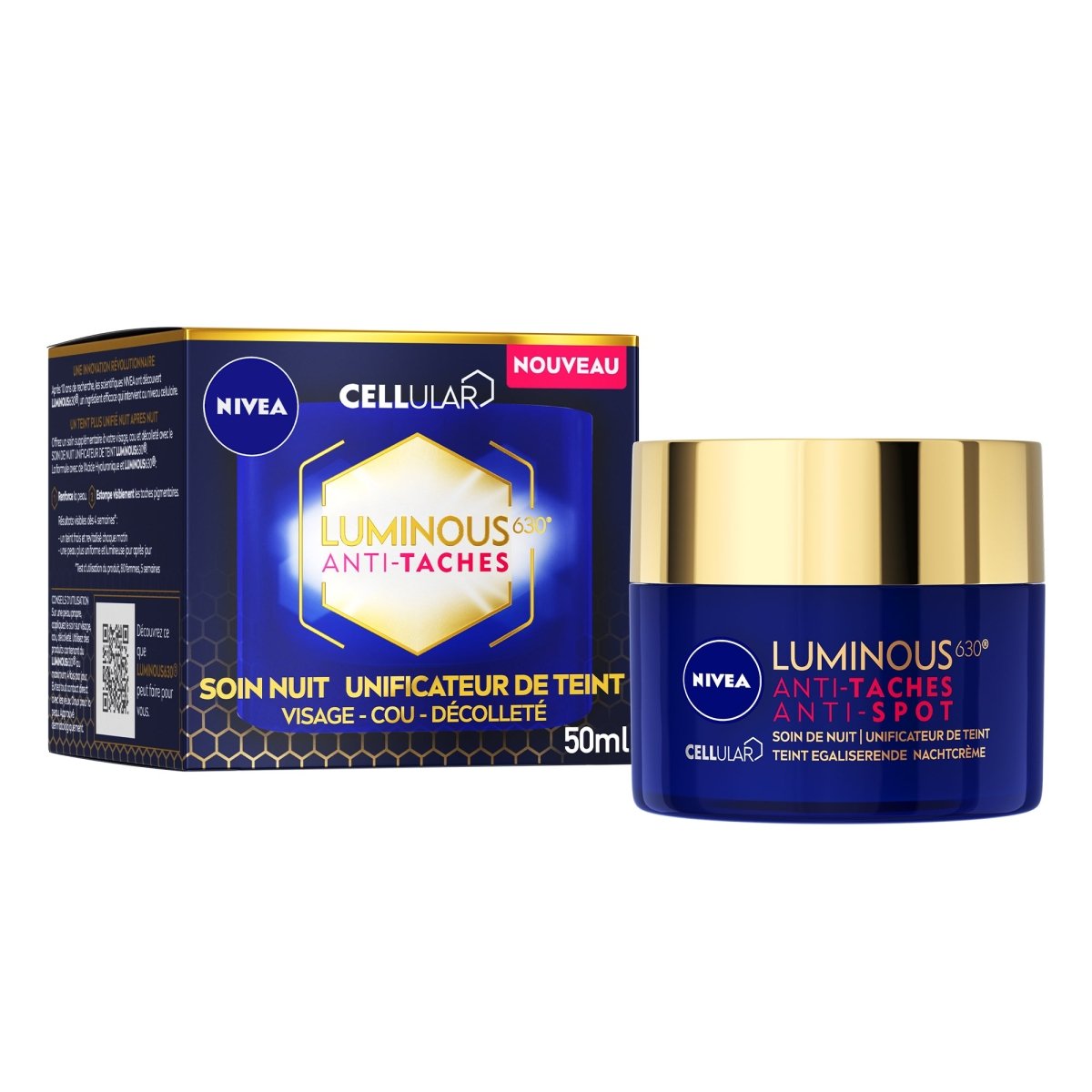 NIVEA Soin de nuit unificateur de teint LUMINOUS 630 - 50ML - Nivea | BeautyForYou.ma