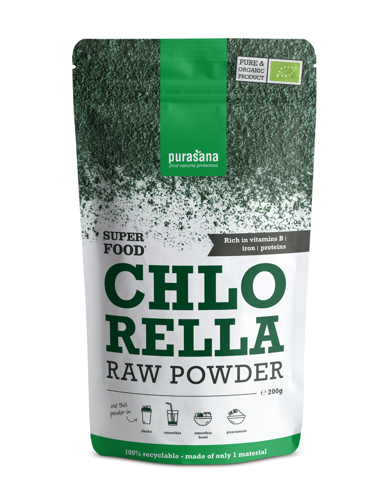 PURASU12 PURASANA POUDRE DE CHLORELLA 200G