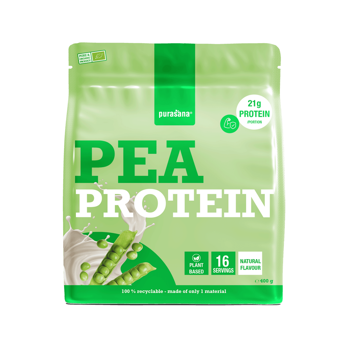 PROTP005 PURASANA PROTEIN 80% POIS NATUREL 400G