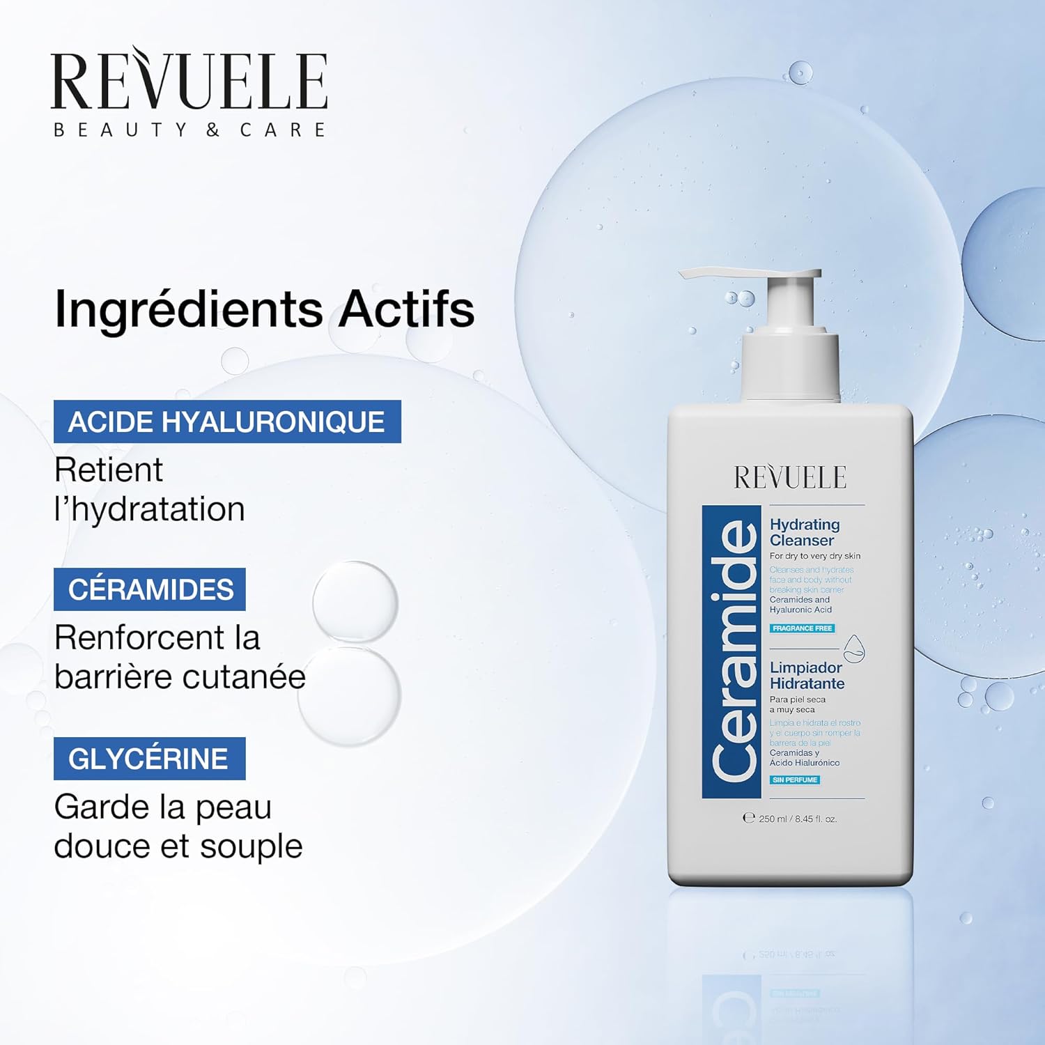 REVUELE CERAMIDE HYDRATING CLEANSER, 250ml