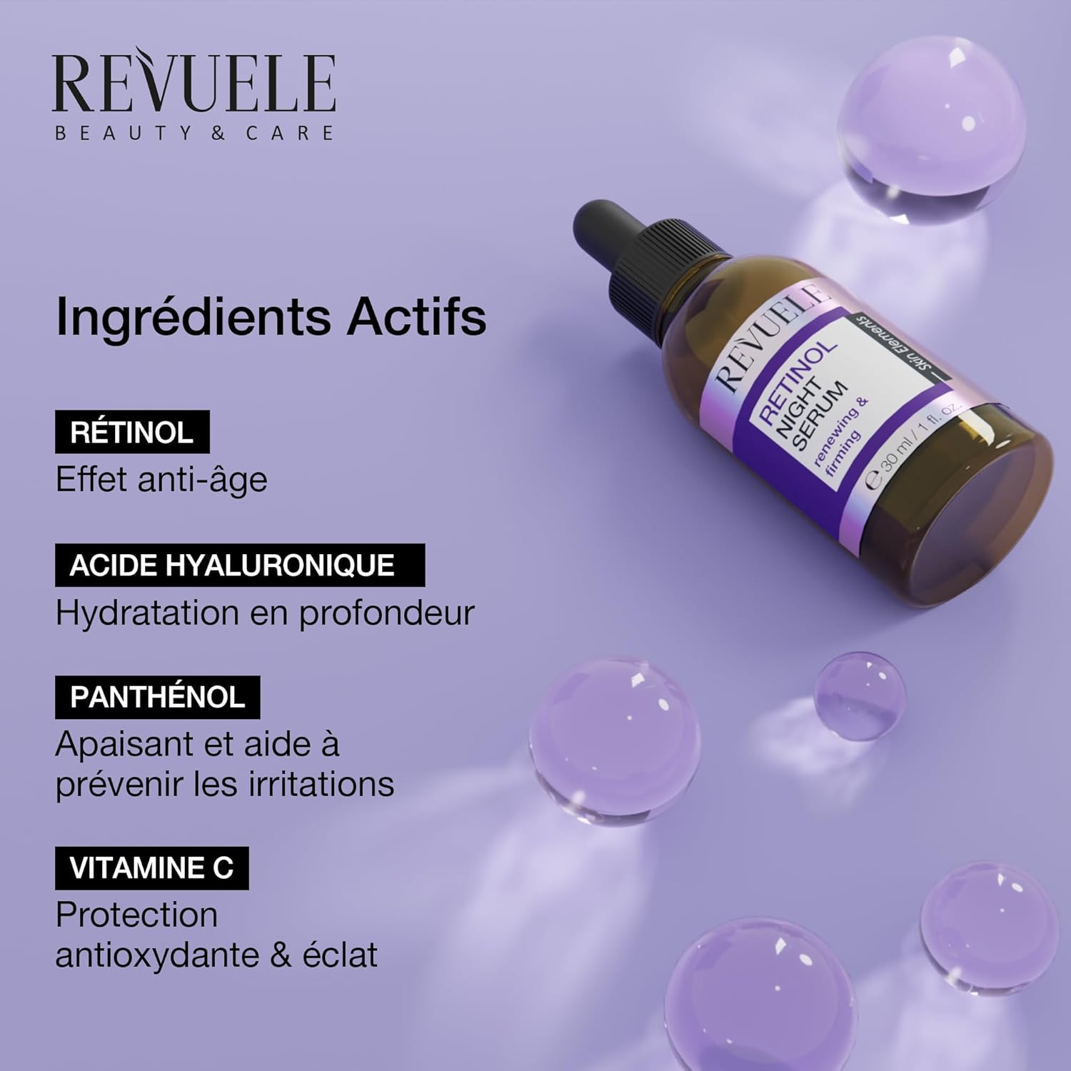 REVUELE RETINOL NIGHT SERUM, 30 ml