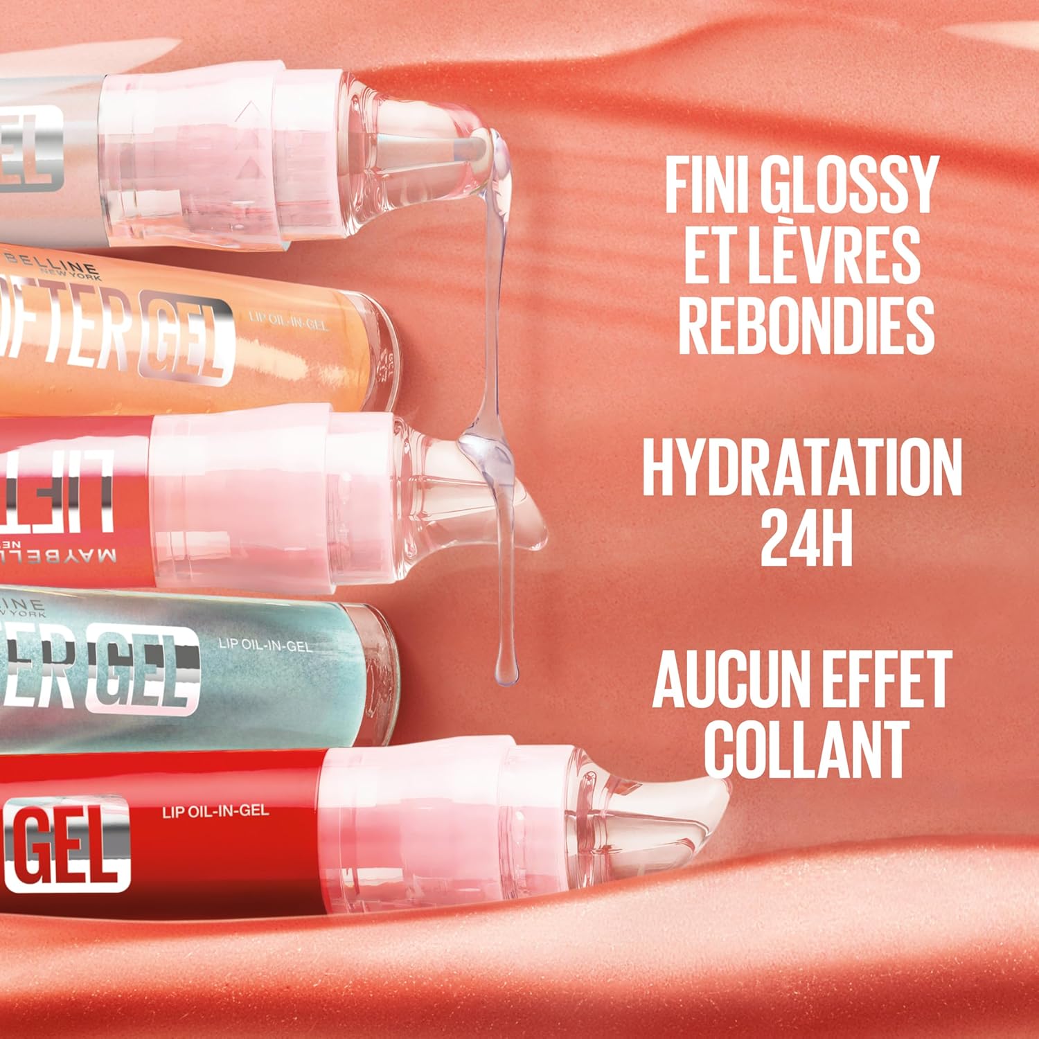 Maybelline Lifter Gel - Brillant à Lèvres Huile en Gel - Brillance Effet Miroir & Lèvres Rebondies - Hydratation 24H - Pen Twist Précis - Teinte : 007 - Vanilla Horchata