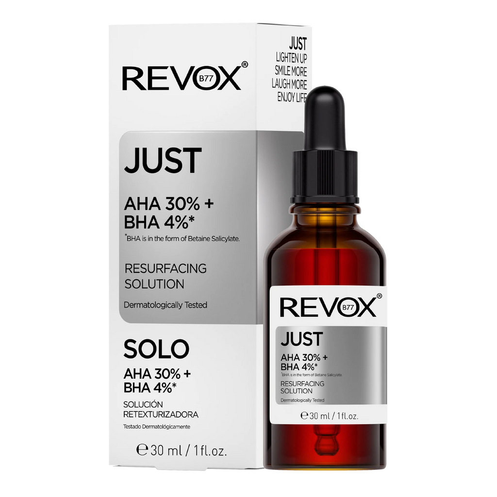 REVOX B77 JUST AHA 30%  BHA 4% RESURFACING SOLUTION, 30ml