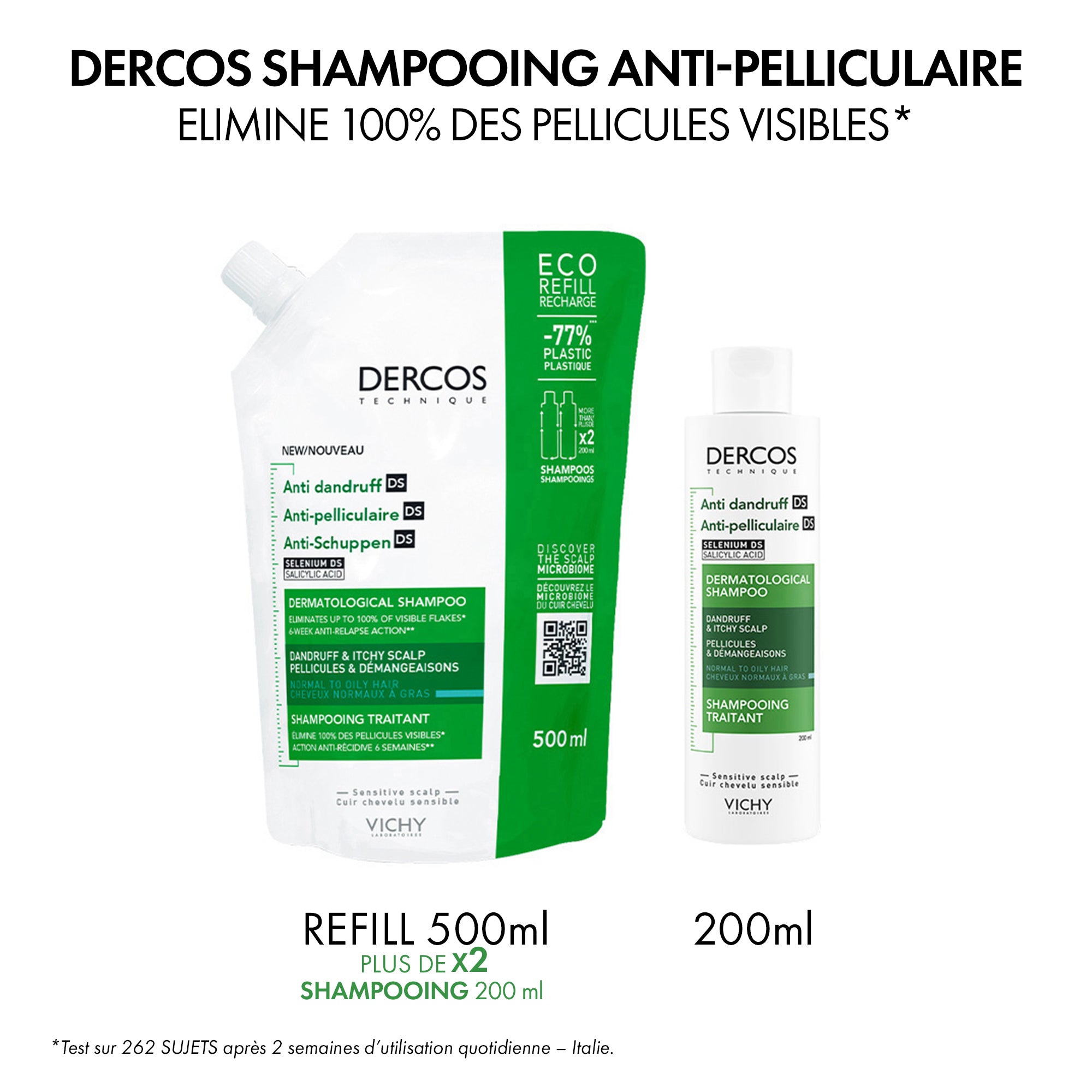 VICHY DERCOS DT SH ADD DS OILY REFILL 390ML 8L