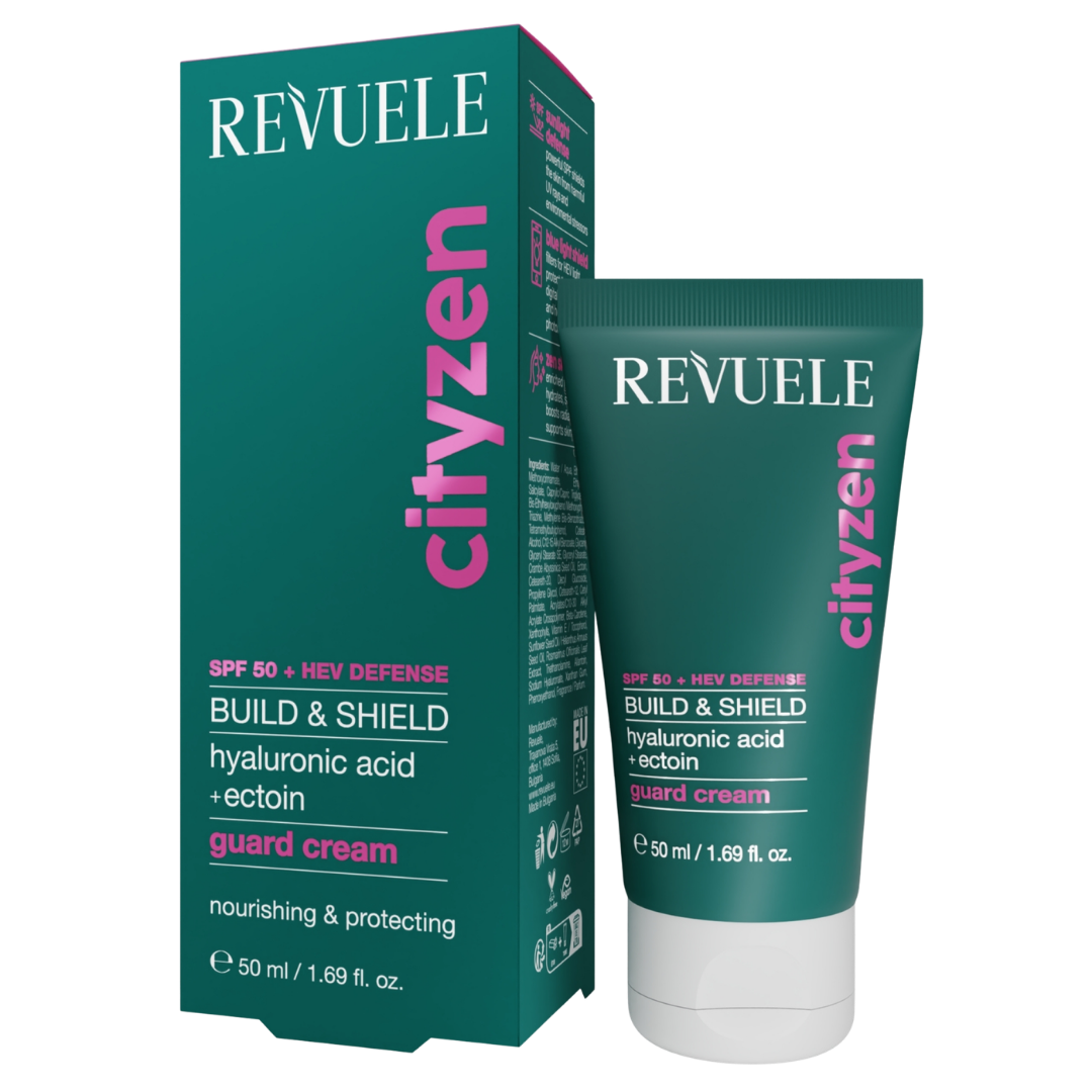 Build & Shield Guard Cream 50 ml – Crème Protectrice SPF50 à l’Acide Hyaluronique Anti-Pollution