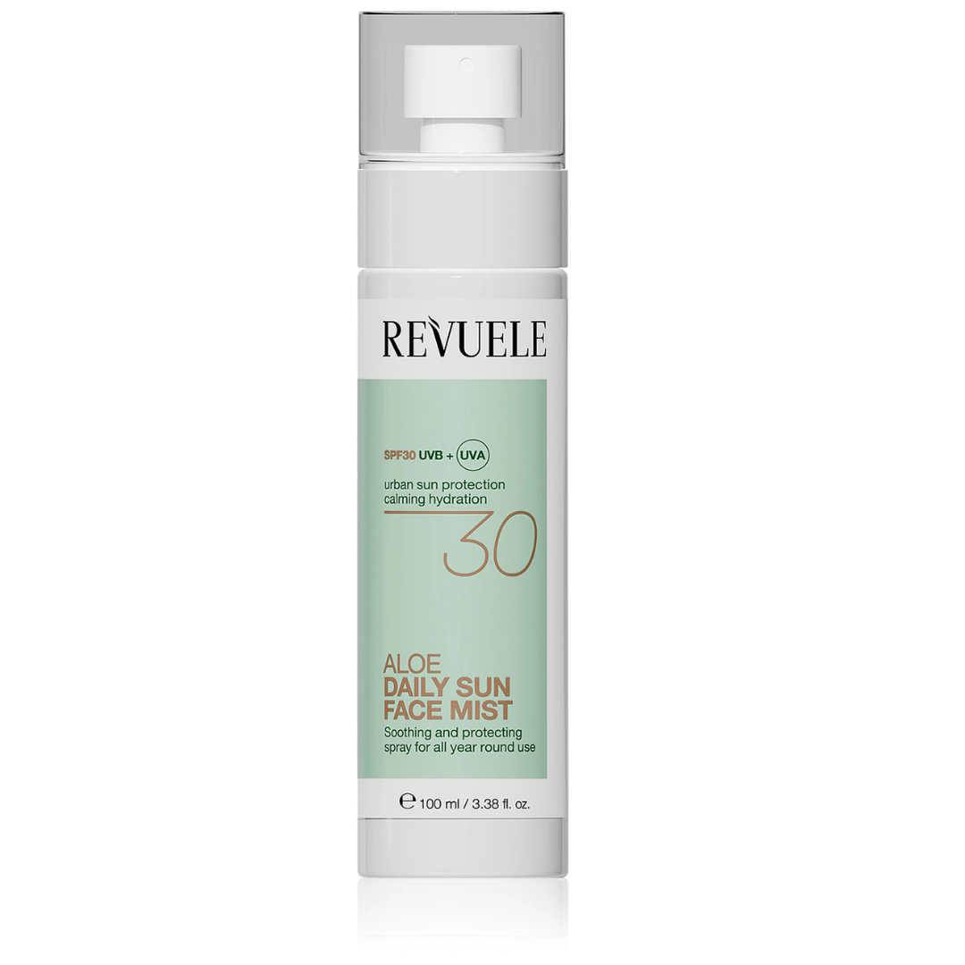 Aloe Daily Sun Face Mist SPF 30 – Brume Solaire Visage Hydratante à l’Aloe Vera, 100 ml