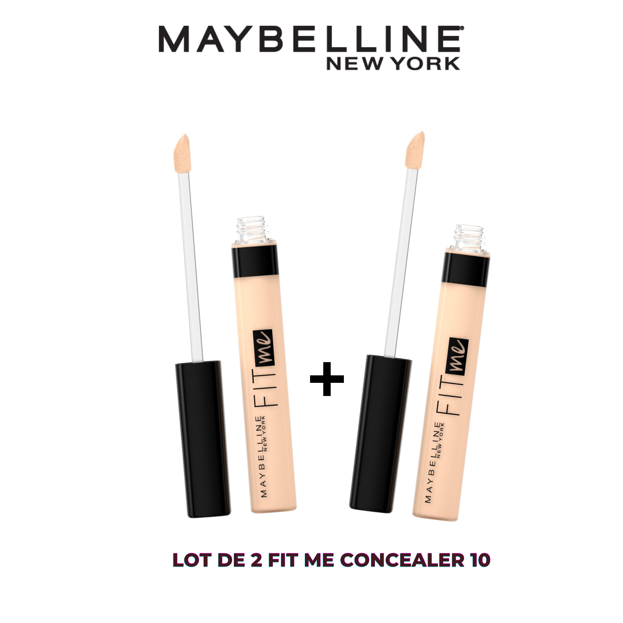 MAYBELLINE LOT DE 2 CONCEALERS FIT ME 10